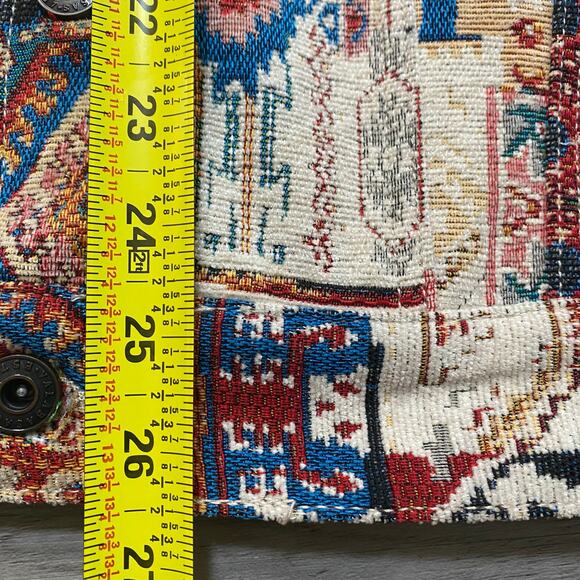 Valabasas Mens Picasso LT Multi Abstract Tapestry Cropped Fit Jacket Size Small - Picture 7 of 7